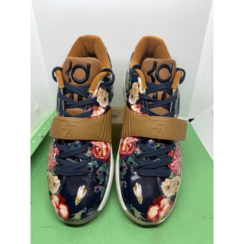 Nike KD 7 EXT Floral QS Midnight Navy Hazelnut 726438-400 Mens Size 11 Sneaker